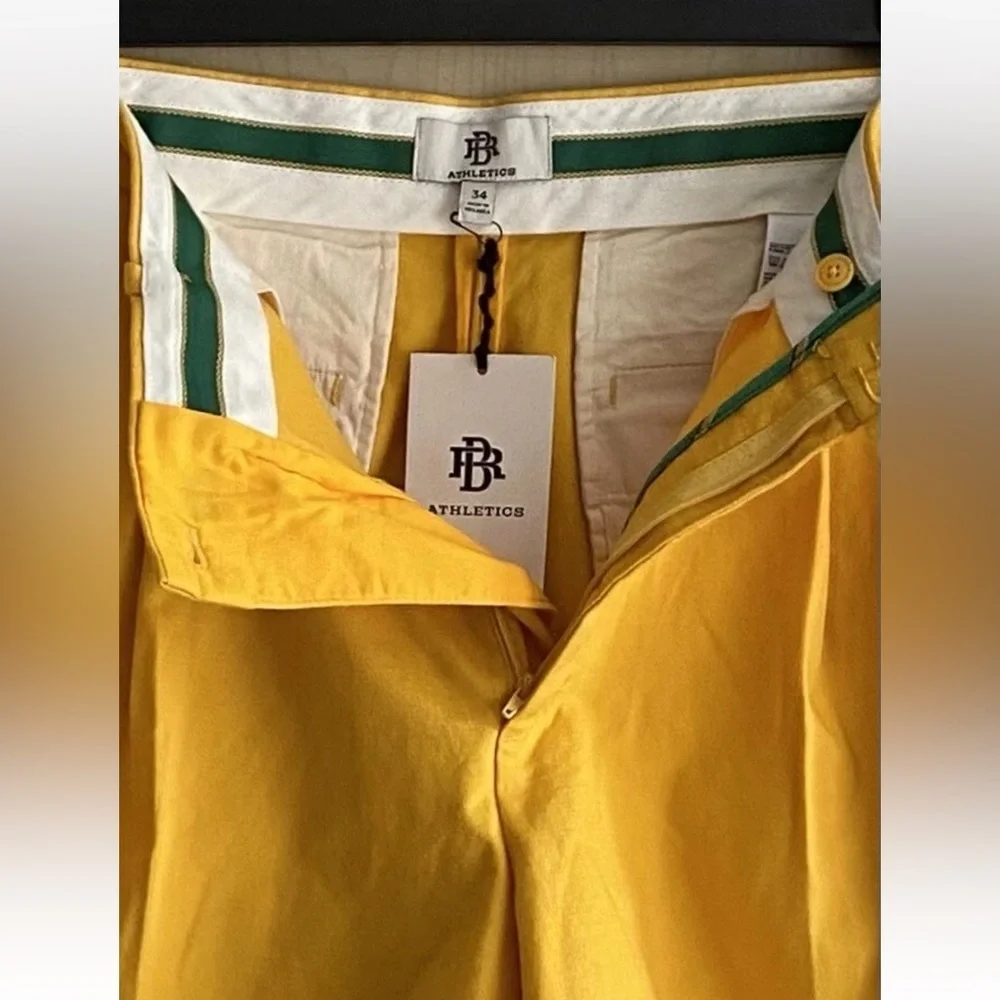 NWT Banana Republic Athletics Marigold Yellow Bermuda Shorts Sz 34 Cotton Summer